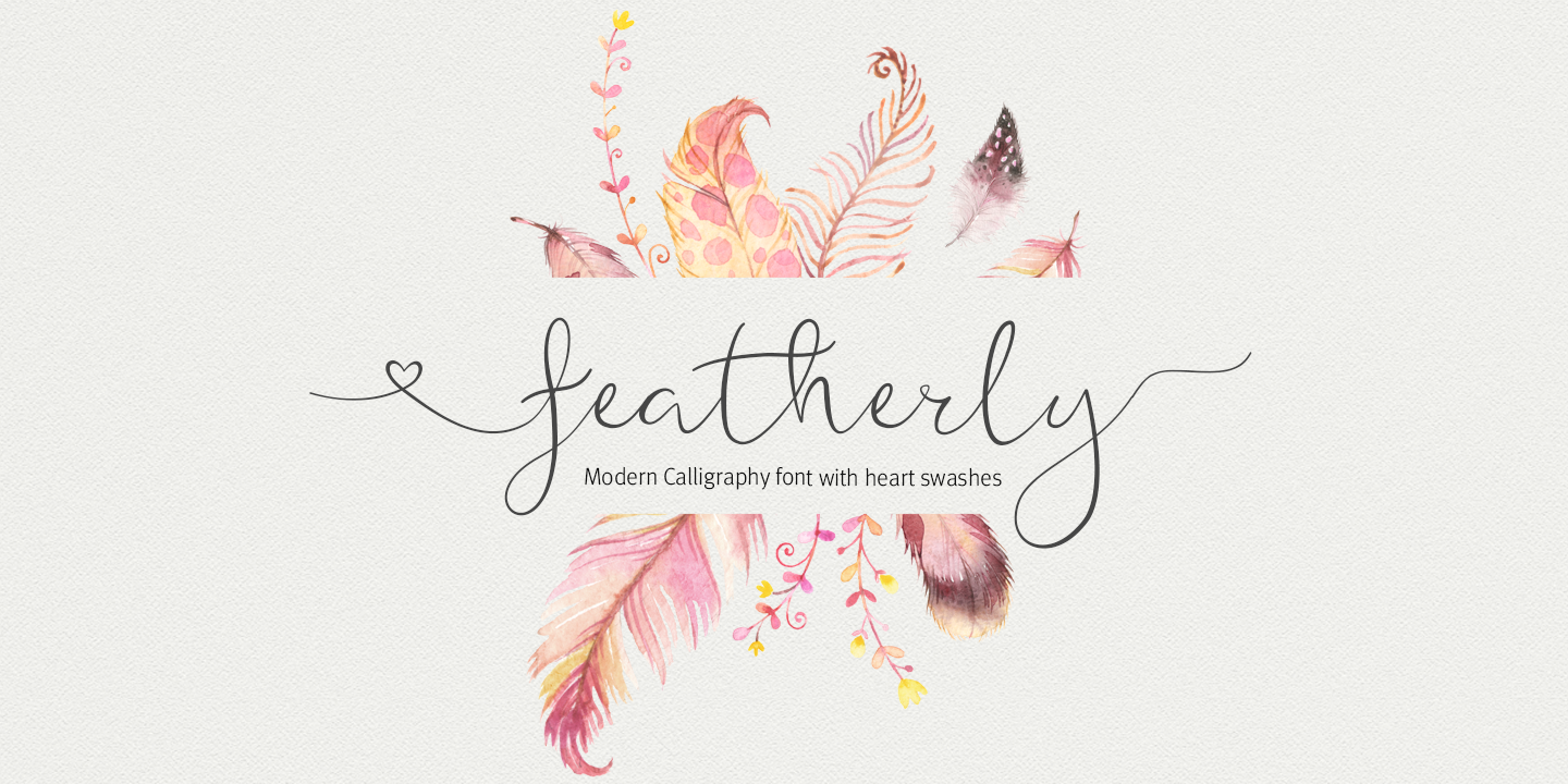 Ejemplo de fuente Featherly #7